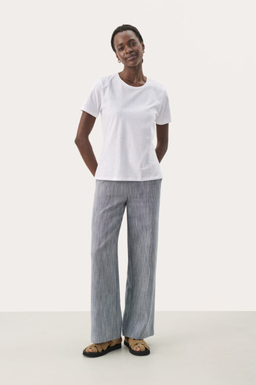Part Two MaggiPW Blouse White Shine Hot Fix