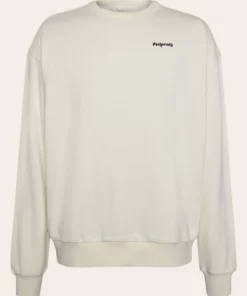Knowledge Cotton Apparel Sweat Camping Back Print Egret