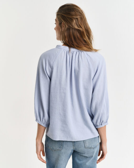 Gant Woman Linen SS Blouse Light Blue