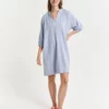 Gant Woman Linen Dress Light Blue