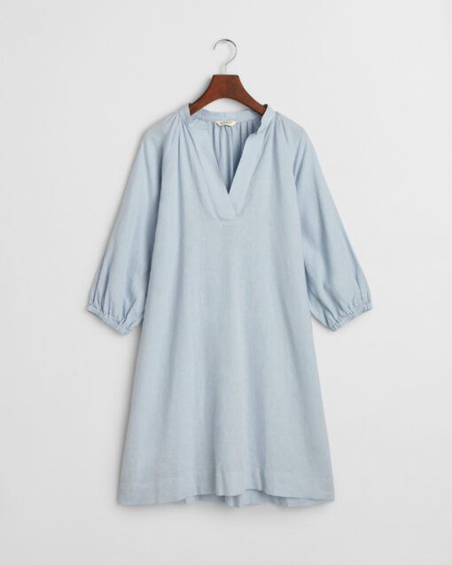 Gant Woman Linen Dress Light Blue