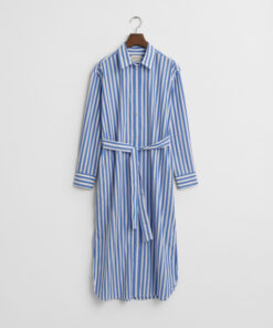 Gant Woman Striped Poplin Shirt Dress White