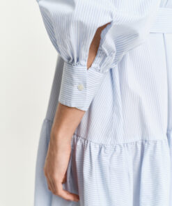 Gant Woman Classic Striped Poplin Dress Fresh Blue