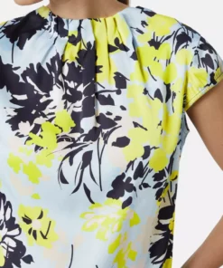 Comma, Print Blouse Top Light Blue