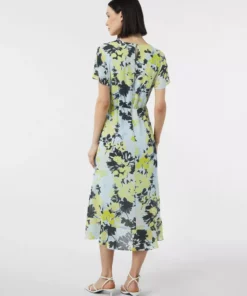 Comma, Flower Dress Light Blue