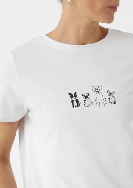 Comma, Print T-shirt White