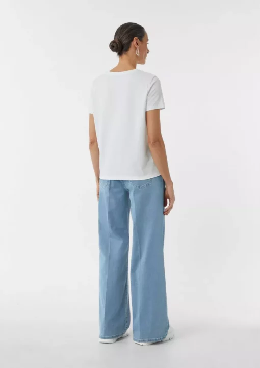 Comma, Print T-shirt White