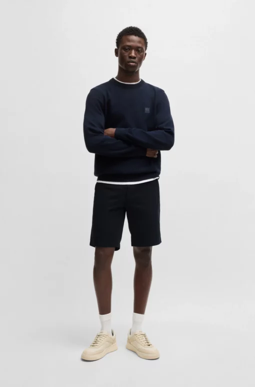 Boss Slim Fit Chino Shorts Dark Navy
