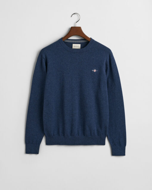 Gant Classic Cotton C-Neck Dk Jeansblue Melange
