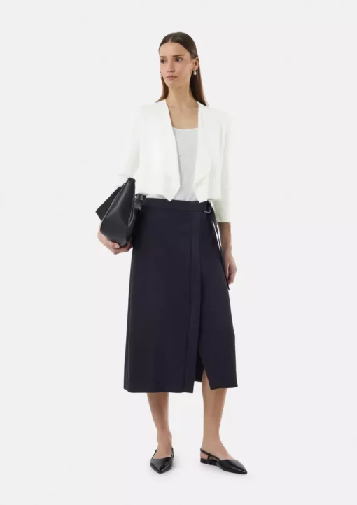 Comma, Short Open Cardigan White