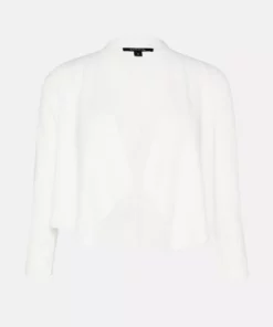 Comma, Short Open Cardigan White