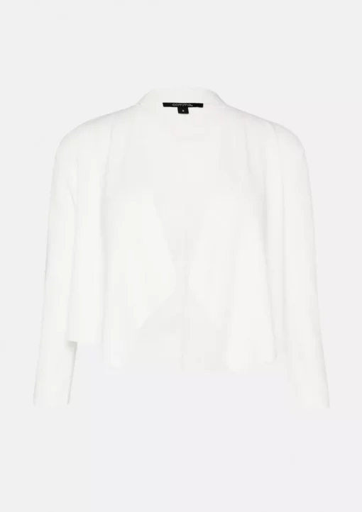 Comma, Short Open Cardigan White