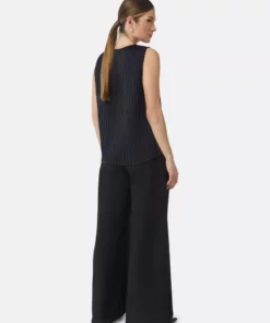 Comma, Pleated Blouse Top Navy