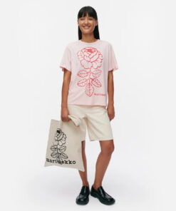 Marimekko Erna Vihkiruusu Placement Tee Light Pink