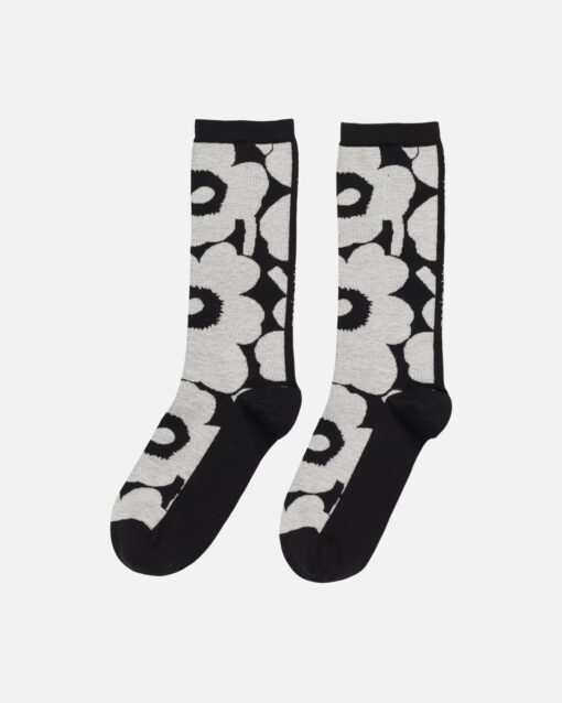 Marimekko Pinnat Unikko Socks Black, White