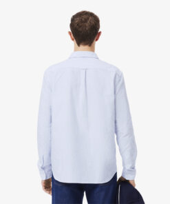 Lacoste Chemise Casual Manches Shirt Blue/White