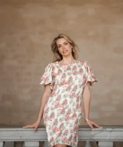 Dry Lake Liz Dress Coral Flower