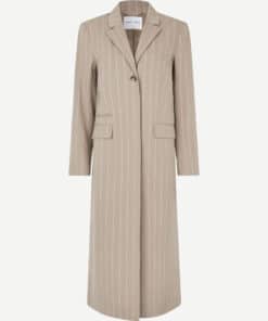 Samsøe Samsøe Safallon Coat Greige Stripe