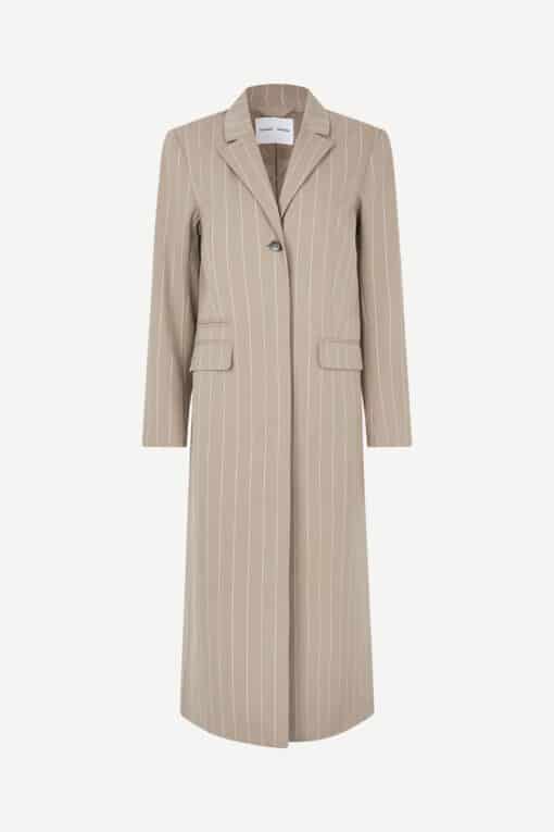 Samsøe Samsøe Safallon Coat Greige Stripe