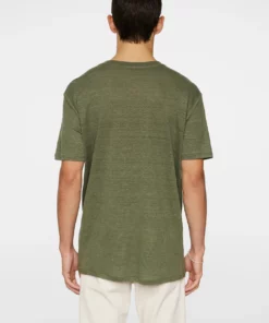J.Lindeberg Coma Linen Tee Olivine