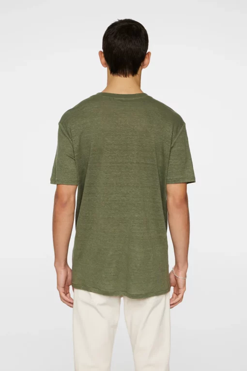J.Lindeberg Coma Linen Tee Olivine