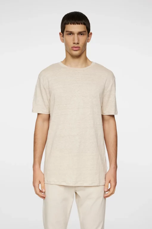 J.Lindeberg Coma Linen Tee Moonbeam