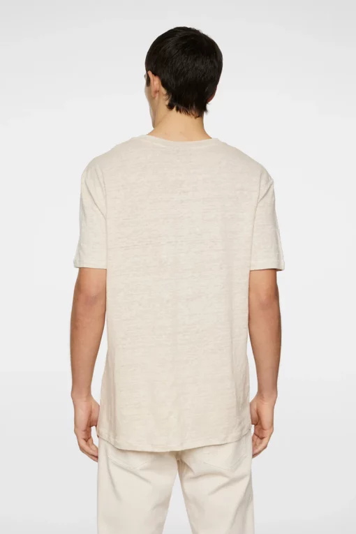 J.Lindeberg Coma Linen Tee Moonbeam
