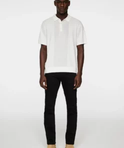 J.Lindeberg Reymond Solid Stripe Polo White