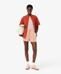 Lacoste Cotton Jersey Shorts Pinkish Beige