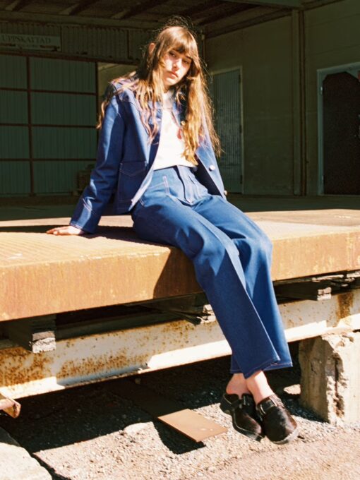 Nudie Jeans Holly Western Denim Pants Blue