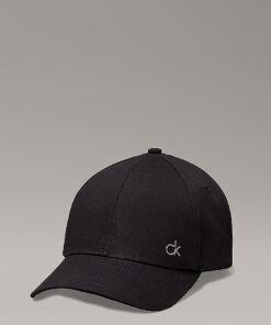 Calvin Klein Metal Logo Twill Cap Black