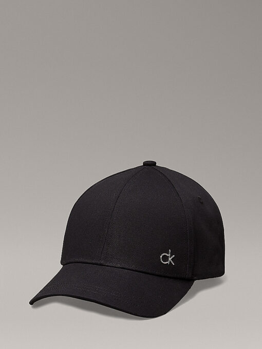 Calvin Klein Metal Logo Twill Cap Black