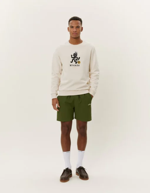 Les Deux Bruno Cat Sweatshirt Ivory