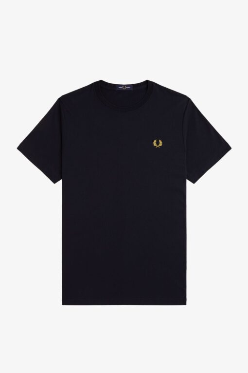 Fred Perry Crew Neck T-shirt Navy/Honeycomp