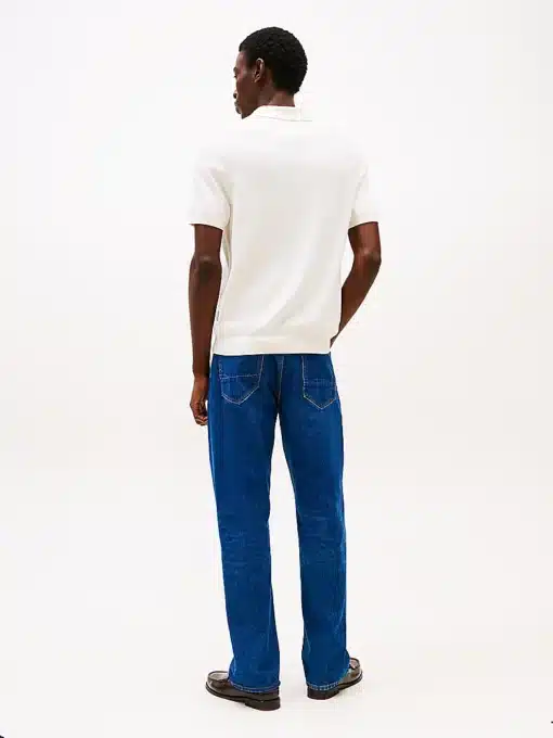 Tommy Hilfiger Regular Fit Knit Polo Shirt Ivory Petal