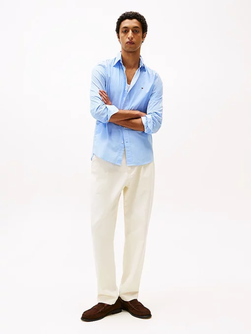 Tommy Hilfiger TH Flex Regular Fit Print Shirt Sweet Blue Prt
