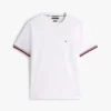 Tommy Hilfiger Signature Cuffs Crew-Neck T-Shirt White