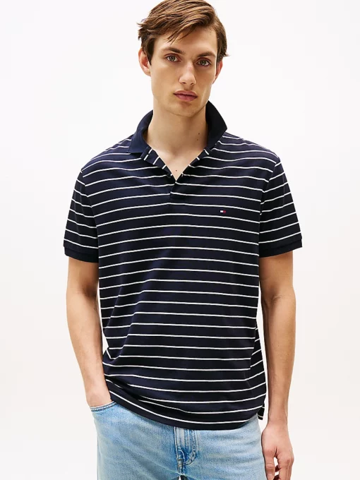 Tommy Hilfiger Regular Fit Polo Shirt Desert Sky/Ecru