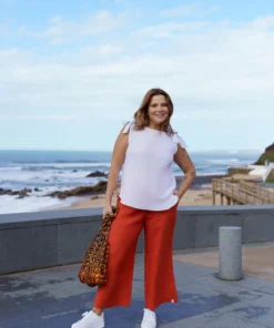 Nakoa Linen Culottes Burnt Orange