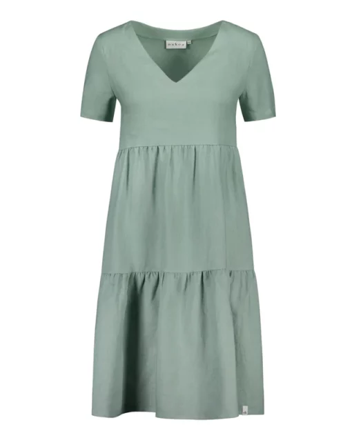 Nakoa Layered Linen Dress Desert Sage
