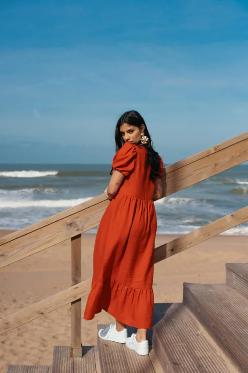 Nakoa Astrid Dress Burnt Orange