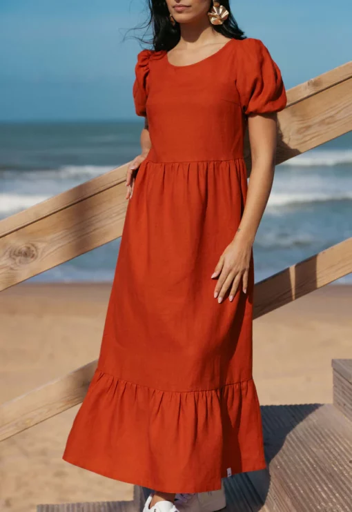 Nakoa Astrid Dress Burnt Orange