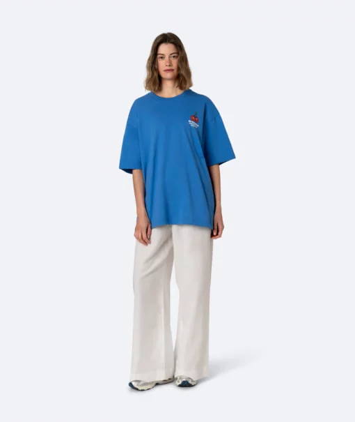 On Vacation Fruit Stickers T-shirt Blue