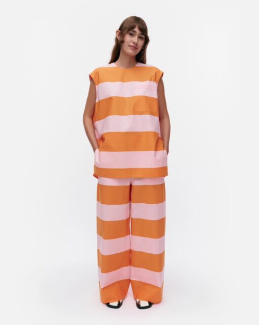 Marimekko Kaksin Galleria Top Orange, Pink