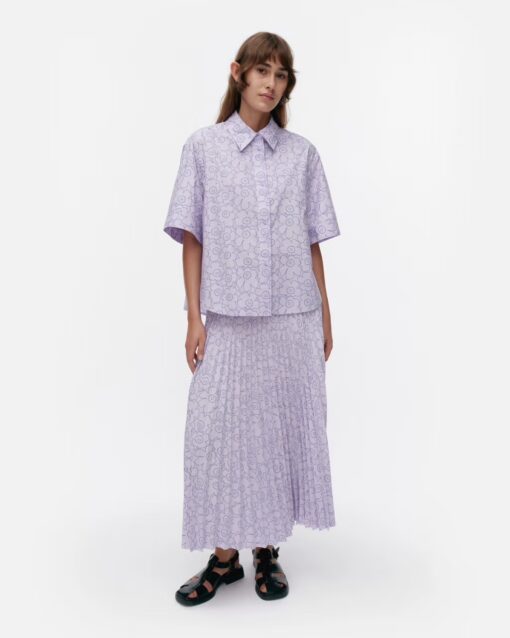Marimekko Standardi Piirto Unikko Shirt Lilac