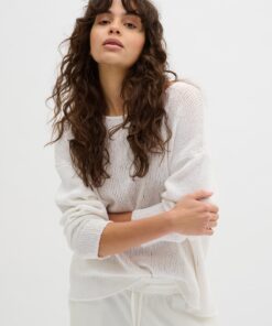 My Essential Wardrobe DivaMW Linen Knit Bright White