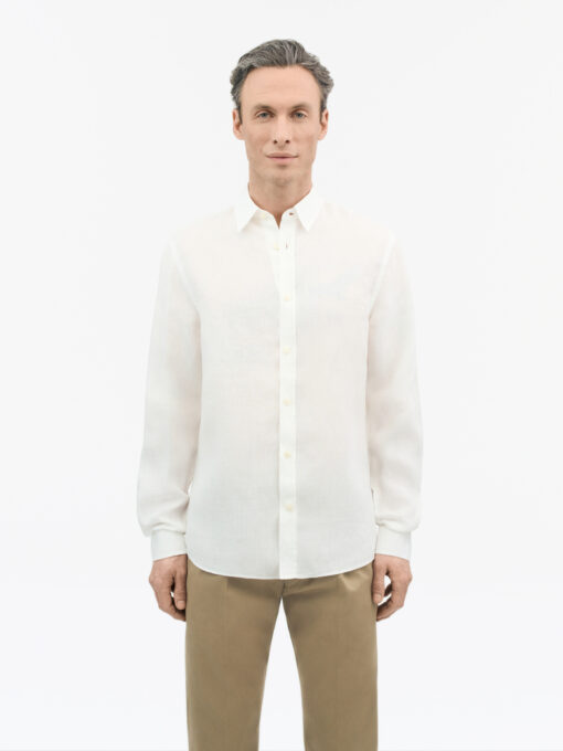 Tiger of Sweden Spenser Casual Linen Shirt Off White
