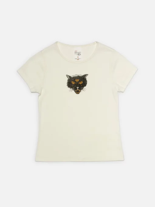 Nudie Jeans Eve The Cat T-Shirt Offwhite