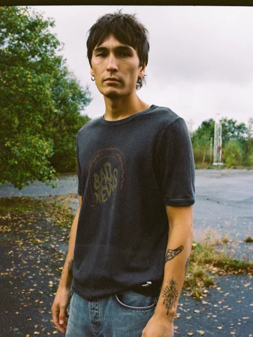 Nudie Jeans Ricky Bad News T-Shirt Antracite