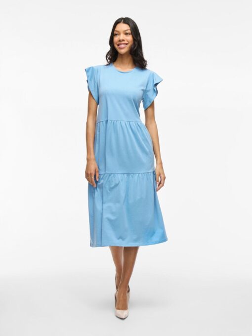 Vila Summer Midi Dress Blissful Blue